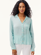 Notch Collar Pocket Button Down