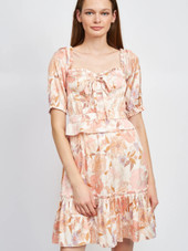 Floral Satin Mini Dress