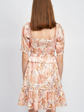 Floral Satin Mini Dress