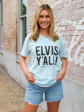 Elvis Yall Blue Tee