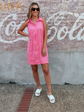 Sleeveless Button Down Dress