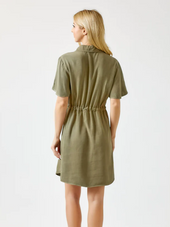 Short Sleeve Drawstring Dress