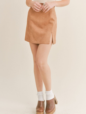 She's Magic Suede Mini Skirt