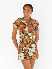 Outlaw Dress in Hutton Floral Corduroy