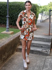 Outlaw Dress in Hutton Floral Corduroy