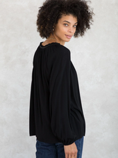 Moonstone Beaded Peasant Top