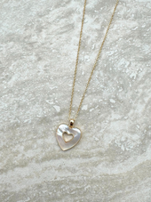 Mother of Pearl Heart Necklace