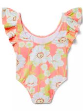 Toddler Floral Coral Curl Swimsuit