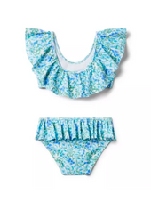 Girls Floral Two-Piece Swimsuit