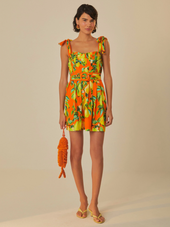 Orange Chic Pears Organic Cotton Mini Dress