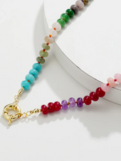 Seaside Gemstone Necklace - 14k Gold Plated