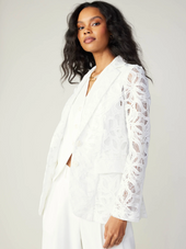 Lace Single Breasted Blazer