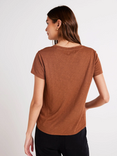Side Slit V-Neck Tee