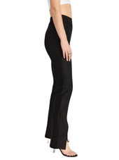 Faux Suede Split Front Pant