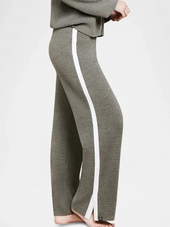 CozyChic Ultra Lite® Contrast Ribbed Slit Pant
