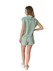 Blake Half Zip Cropped Sweatshirt & Short SET