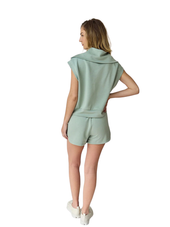 Blake Half Zip Cropped Sweatshirt & Short SET
