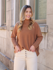 Italian Knit Turtleneck Top
