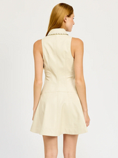 Barrett Faux Leather Mini Dress