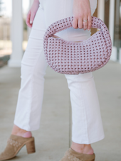 Priscilla Woven Hand Bag - Lavender