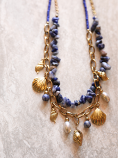Devi Nautical Charm & Beaded Layer Necklace