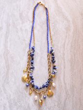 Devi Nautical Charm & Beaded Layer Necklace