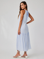Tiered Contrast Maxi Dress