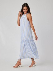 Tiered Contrast Maxi Dress