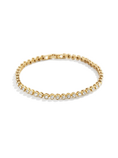 Gold filled flat tennis bracelet