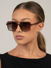 Zoya Sunglasses- Maple/Brown Fade