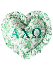 Alpha Chi Omega - Floral Heart Pillow