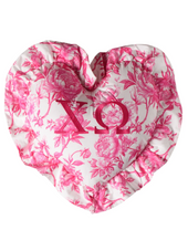 Chi Omega - Floral Heart Pillow