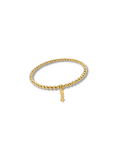 Sorority Gold Beaded Charm Bracelet