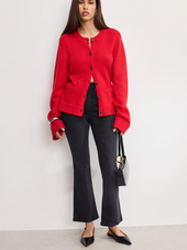 Button Front Knit Cardigan