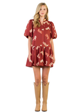 Puff Sleeve Boots Dress Puff Sleeve Boots Dress