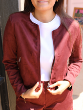 Farrah's Faux Suede Zip Jacket Farrah's Faux Suede Zip Jacket