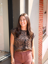 Leopard Print Shoulder Pad Sleeveless Top
