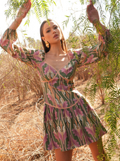 Coralie Drop Waist Floral Mini Dress