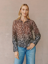Flowy Wide Collar Button Down
