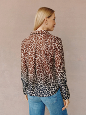 Flowy Wide Collar Button Down