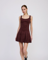 Delphine Pleated Mini Dress