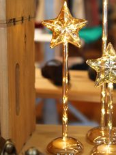 Gold Twinkling Star on Stand Medium Gold Twinkling Star on Stand Medium