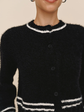 Contrast Stripe Cardigan