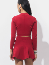 Carrie High Neck Long Sleeve Knit Top