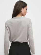 Cropped Collegiate Long Sleeve Tee