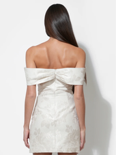 Alice Off Shoulder Jacquard Mini Dress