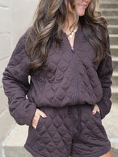 Marley Quilted Bomber Jacket