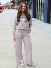 Erika Soft Knit with Satin Trim Pants