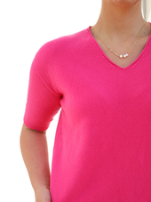 V-Neck 3/4 Sleeve Knit Top