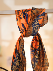 Vine Border Floral Print Bandana